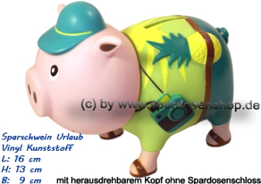 Sparschwein Urlaub Vinyl bunt A